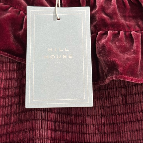 HILL HOUSE HOME The Akilah Nap Dress in Burgundy Velvet Size M - Picture 8 of 9